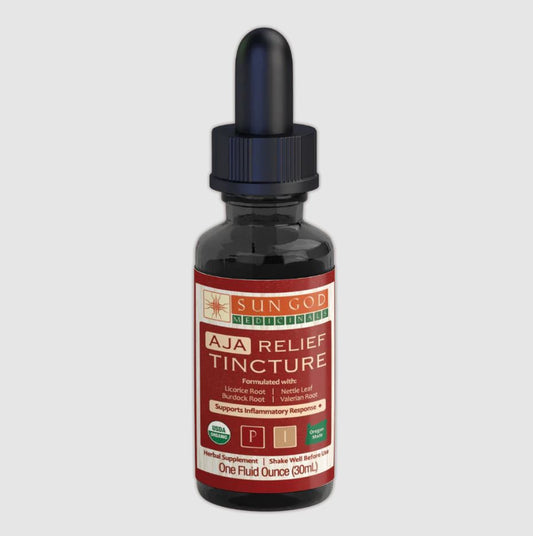 Sun God Medicinals Aja Relief Organic Herbal Tincture – 30ml