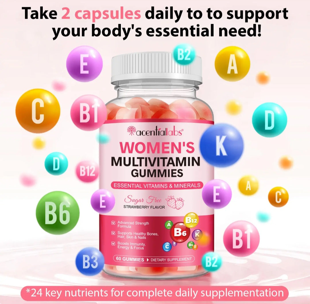 Women’s Multivitamin Gummies – Daily Vitamins & Minerals for Energy, Immunity & Wellness