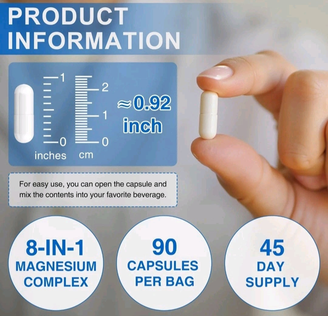 Product information card for a supplement with a hand holding a capsule.