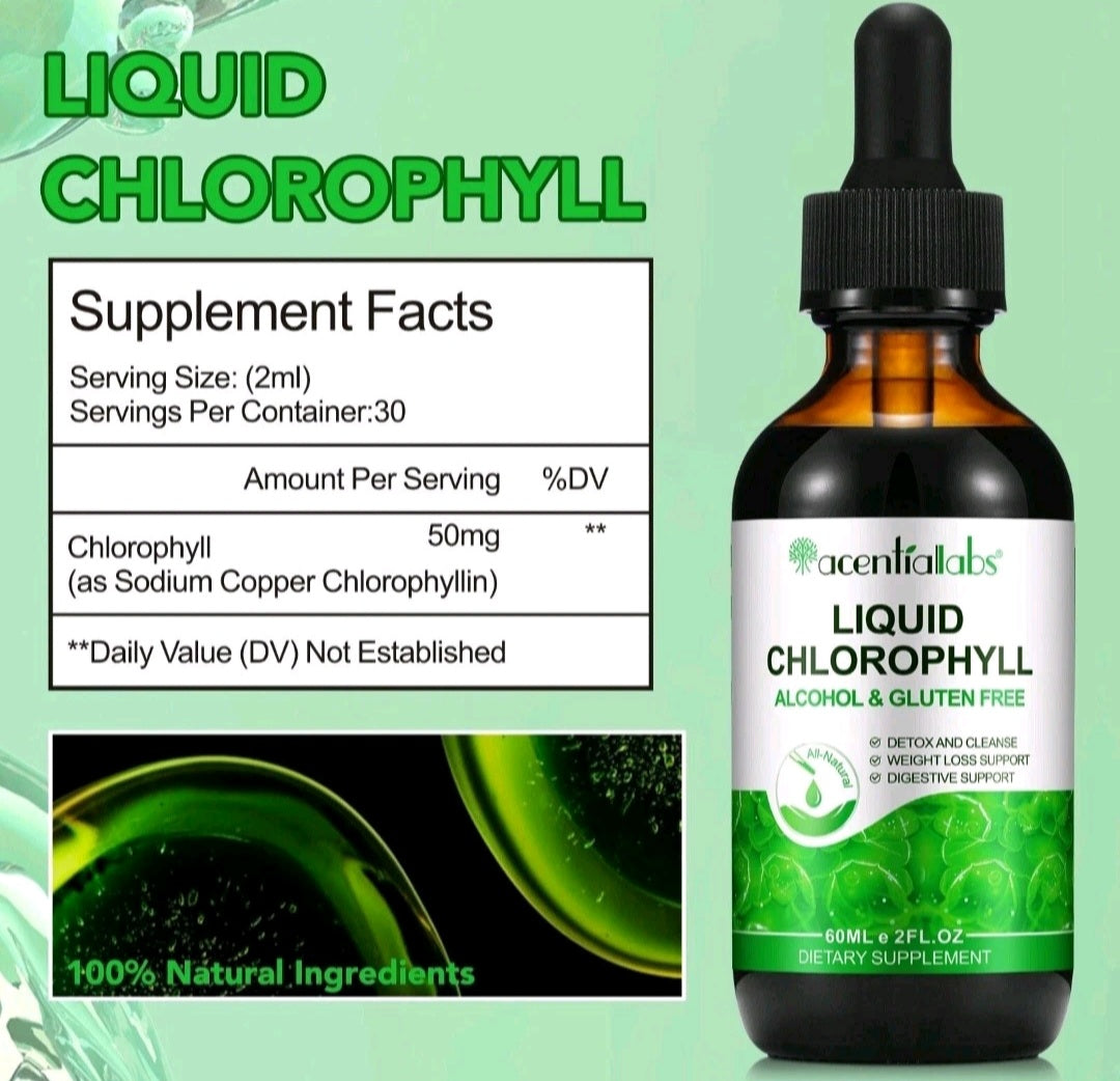 Liquid Chlorophyll Drops – Detox & Freshness Support
