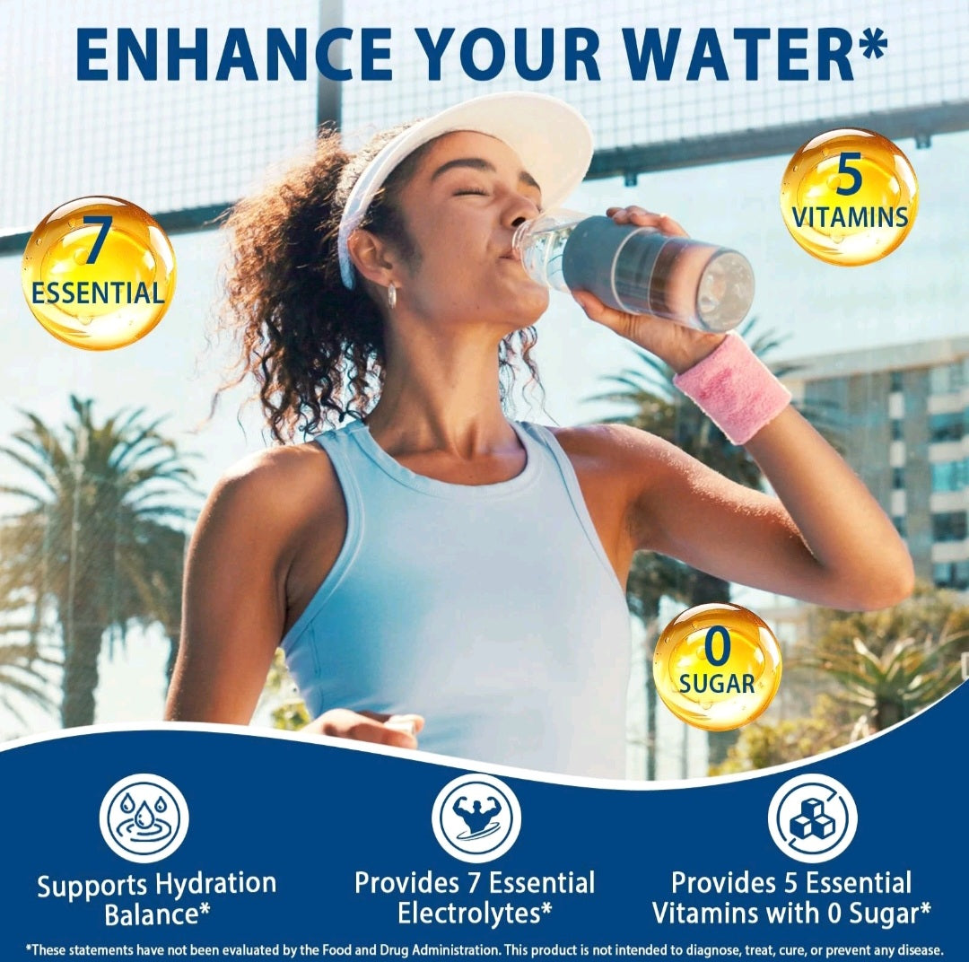Electrolyte Drink Mix Powder Sachets Sugar Free Hydration Support