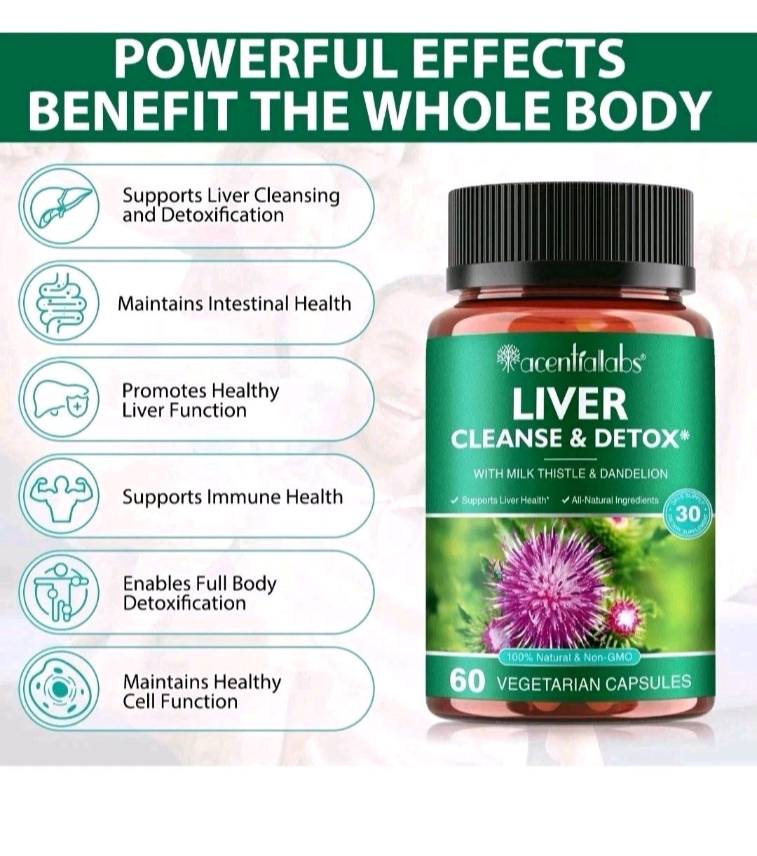 Liver Cleanse Capsules – Liver Detox & Digestive Support Supplement