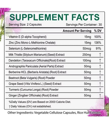 Liver Cleanse Capsules – Liver Detox & Digestive Support Supplement
