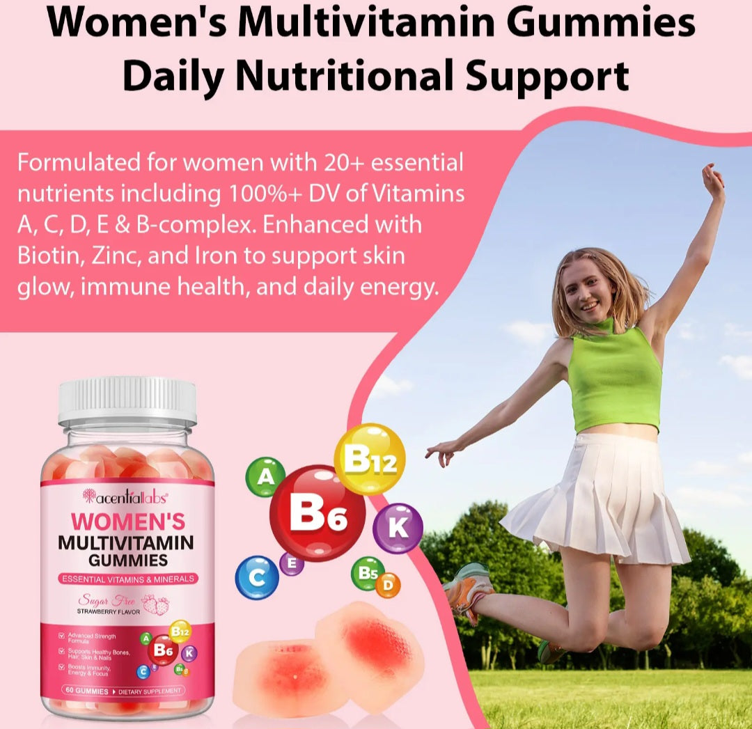 Women’s Multivitamin Gummies – Daily Vitamins & Minerals for Energy, Immunity & Wellness