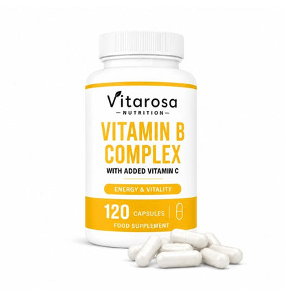 Vitarosa Vitamin B Complex supplement bottle with 120 capsules