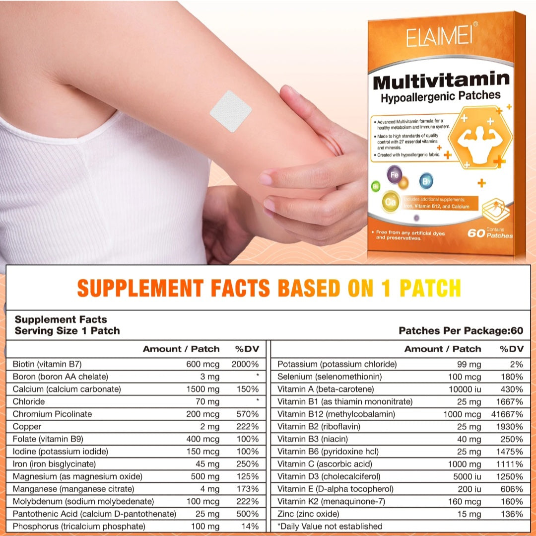 Multivitamin Patches – Daily Energy, Immunity & Wellness Support
