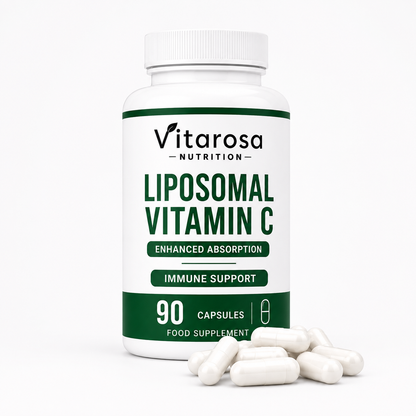 Vitarosa Liposomal Vitamin C immune support supplement bottle with 90 capsules