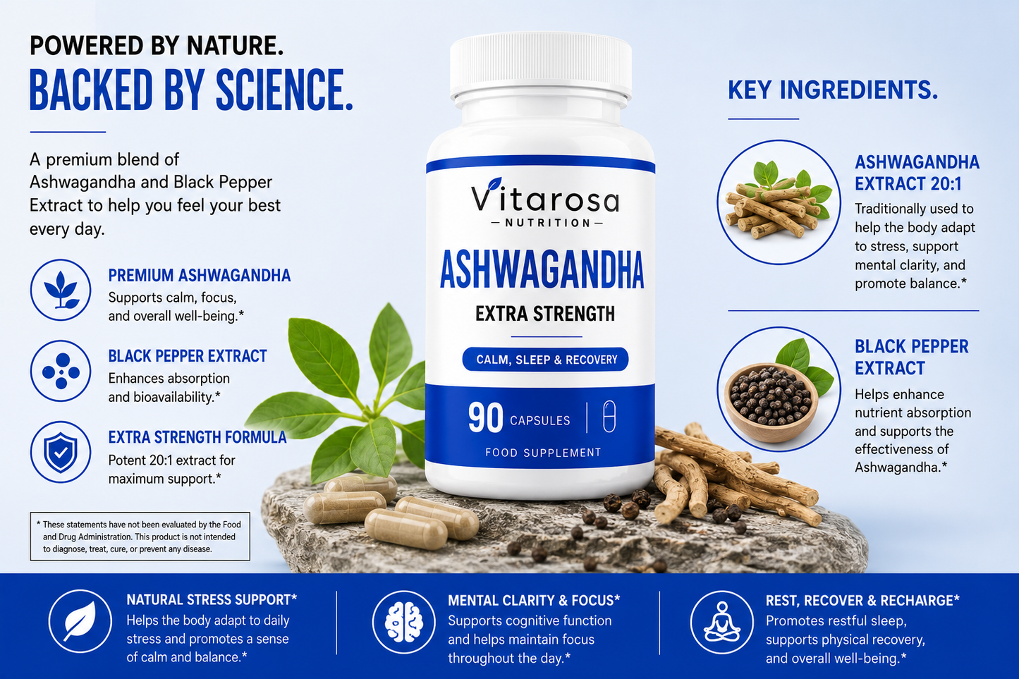 Ashwagandha High Strength 90 Capsules