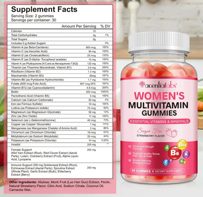 Women’s Multivitamin Gummies – Daily Vitamins & Minerals for Energy, Immunity & Wellness