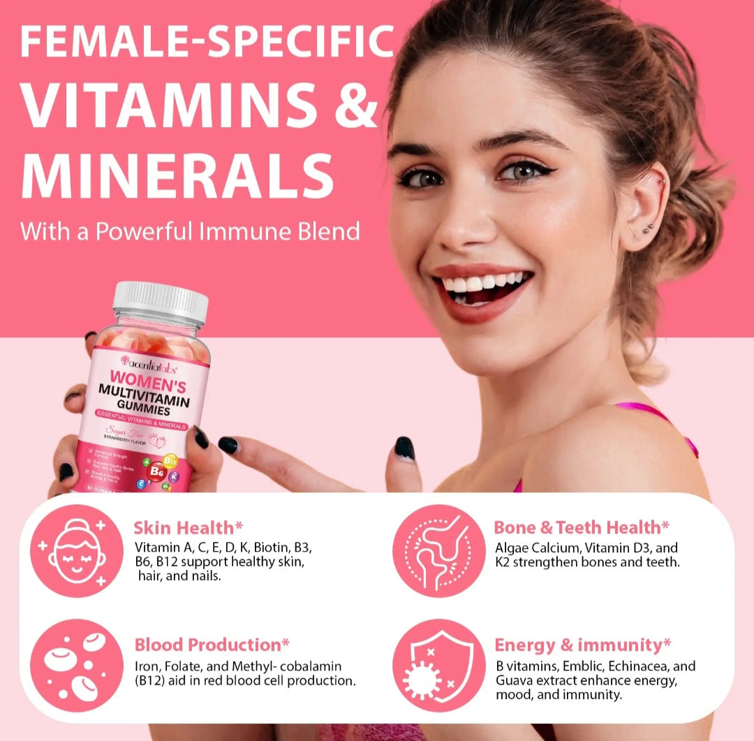 Women’s Multivitamin Gummies – Daily Vitamins & Minerals for Energy, Immunity & Wellness