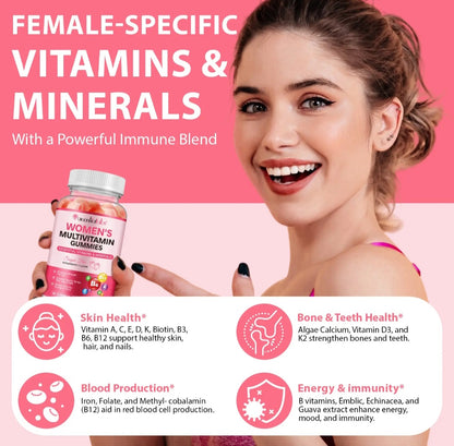 Women’s Multivitamin Gummies – Daily Vitamins & Minerals for Energy, Immunity & Wellness