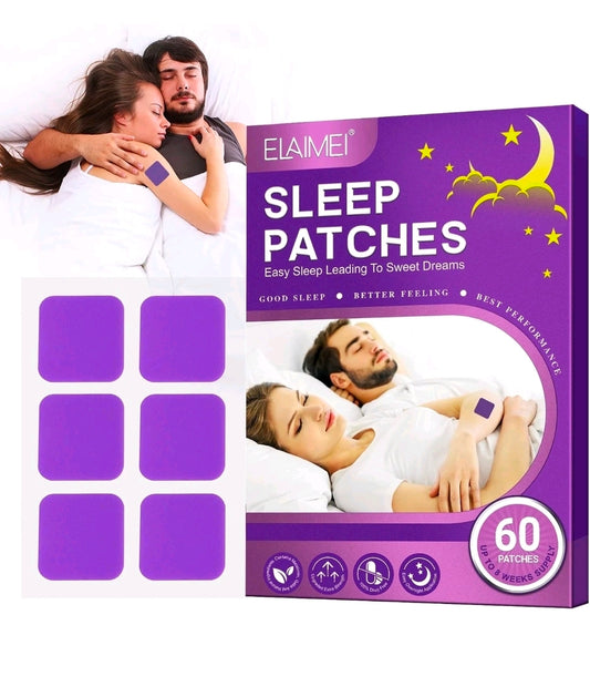 Sleep support patches box with overnight relaxation patches and bedtime wellness design