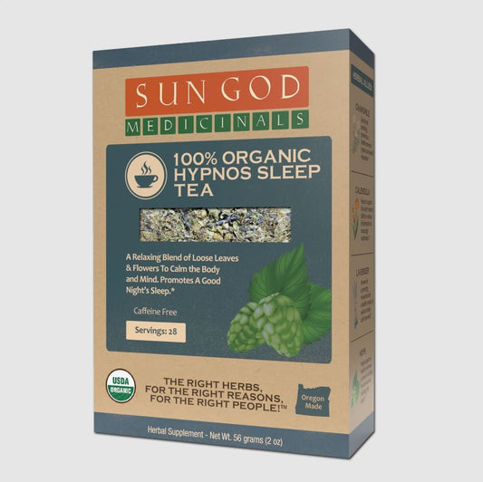 Sun God Medicinals Hypnos Sleep Organic Herbal Tea – 56g