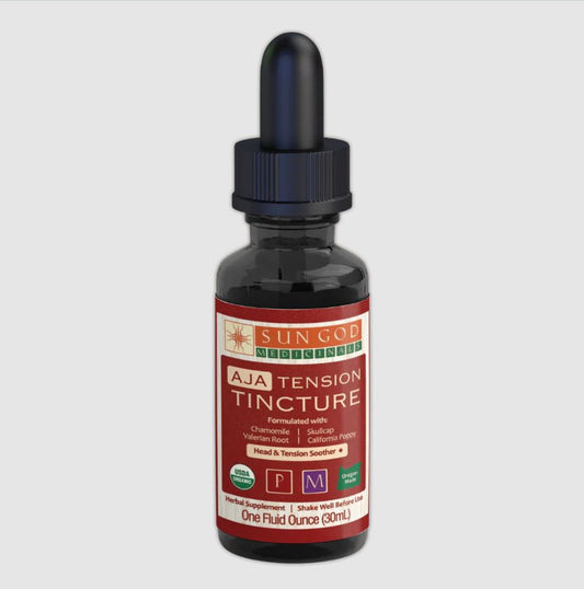 Sun God Medicinals Aja Tension Organic Herbal Tincture – 30ml