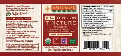 Sun God Medicinals Aja Tension Organic Herbal Tincture – 30ml