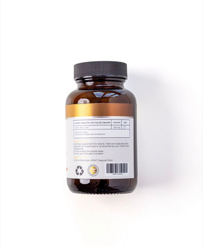 BePurer The Choline Capsule – Choline Bitartrate – back of bottle with nutritional panel