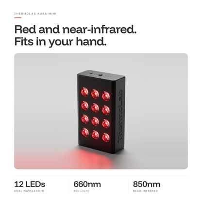 ThermoLab Aura™ Mini — Rechargeable Portable Red Light Therapy Panel