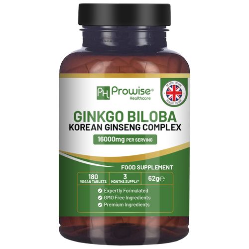 Prowise Healthcare Ginkgo Biloba & Korean Ginseng – 180 Tablets – product image 2