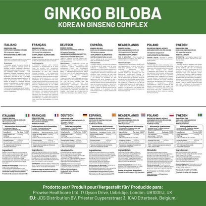 Prowise Healthcare Ginkgo Biloba & Korean Ginseng – 180 Tablets – product image 4