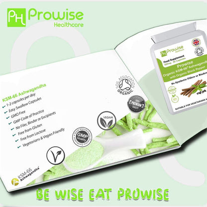Prowise Healthcare KSM-66 Ashwagandha 500mg – 90 Capsules – product quality information graphic