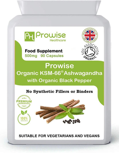 Prowise Healthcare KSM-66 Ashwagandha 500mg – 90 Capsules – front bottle label