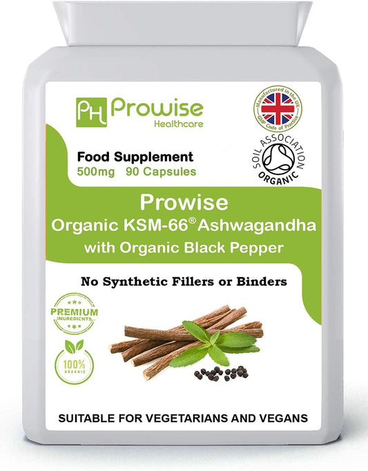 Prowise Healthcare KSM-66 Ashwagandha 500mg – 90 Capsules – front bottle label