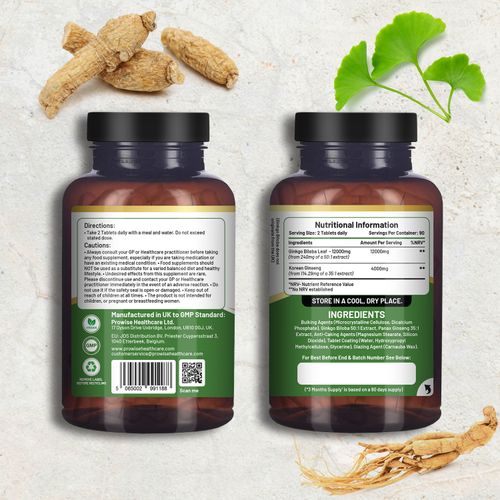 Prowise Healthcare Ginkgo Biloba & Korean Ginseng – 180 Tablets – product image 6