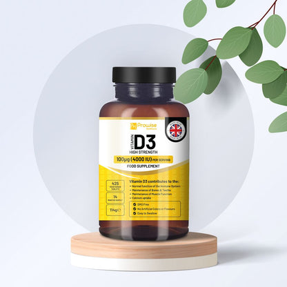 Prowise Vitamin D3 4000IU – 425 Tablets – product bottle display