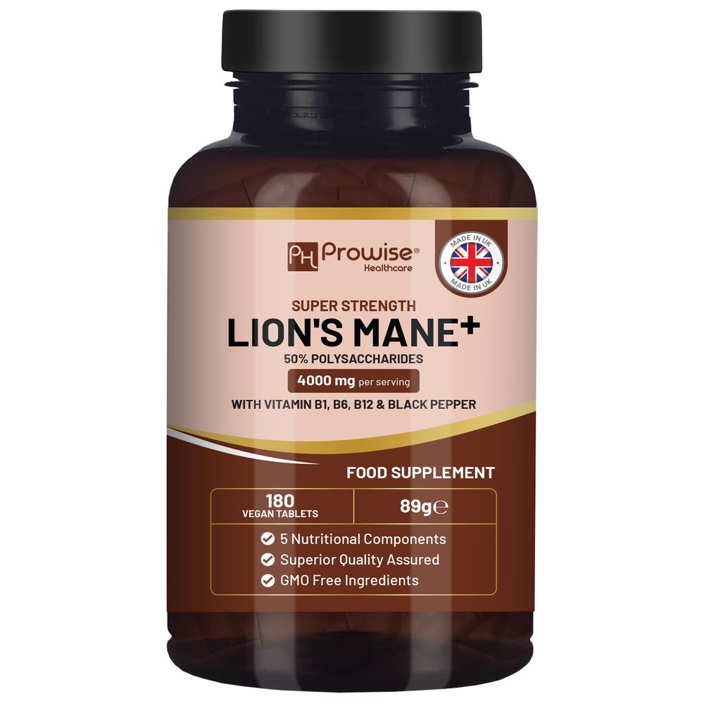 Prowise Lion’s Mane with B Vitamins – 180 Tablets – front of 180-tablet pack